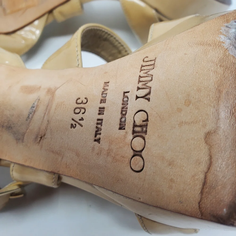 Jimmy Choo Nude Patent Pumps